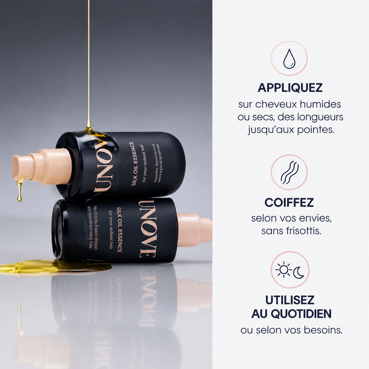 Dr. FORHAIR – UNOVE – Silk Oil Essence Tender Bloom - 70ml