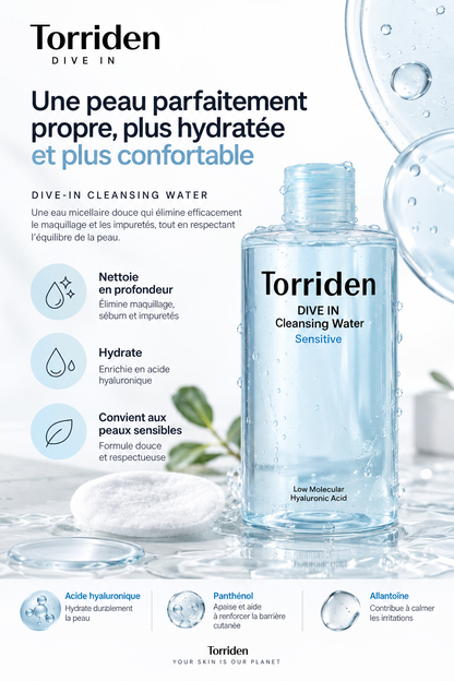 Torriden - Dive-in Low Molecular Hyaluronic Acid Cleansing Water 400ml