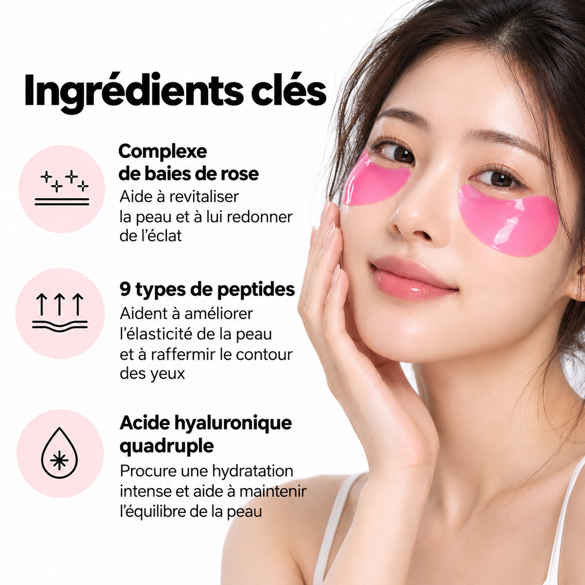 Medi-Peel – Hyaluron Rose Peptide 9 Ampoule Eye Patch - 60 Patches